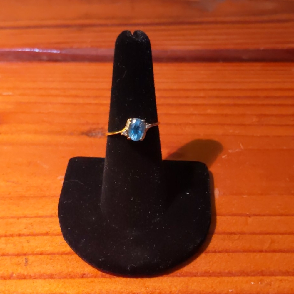 Topaz and Diamond Ring